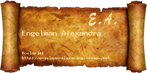Engelman Alexandra névjegykártya